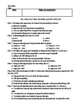 Đề kiểm tra một tiết Lịch sử lớp 12 phần Lịch sử thế giới